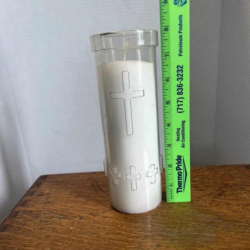 Emkay 7 Day Prayerlights Sanctuary Light Candle Muench-Kreuzer White NOS USA